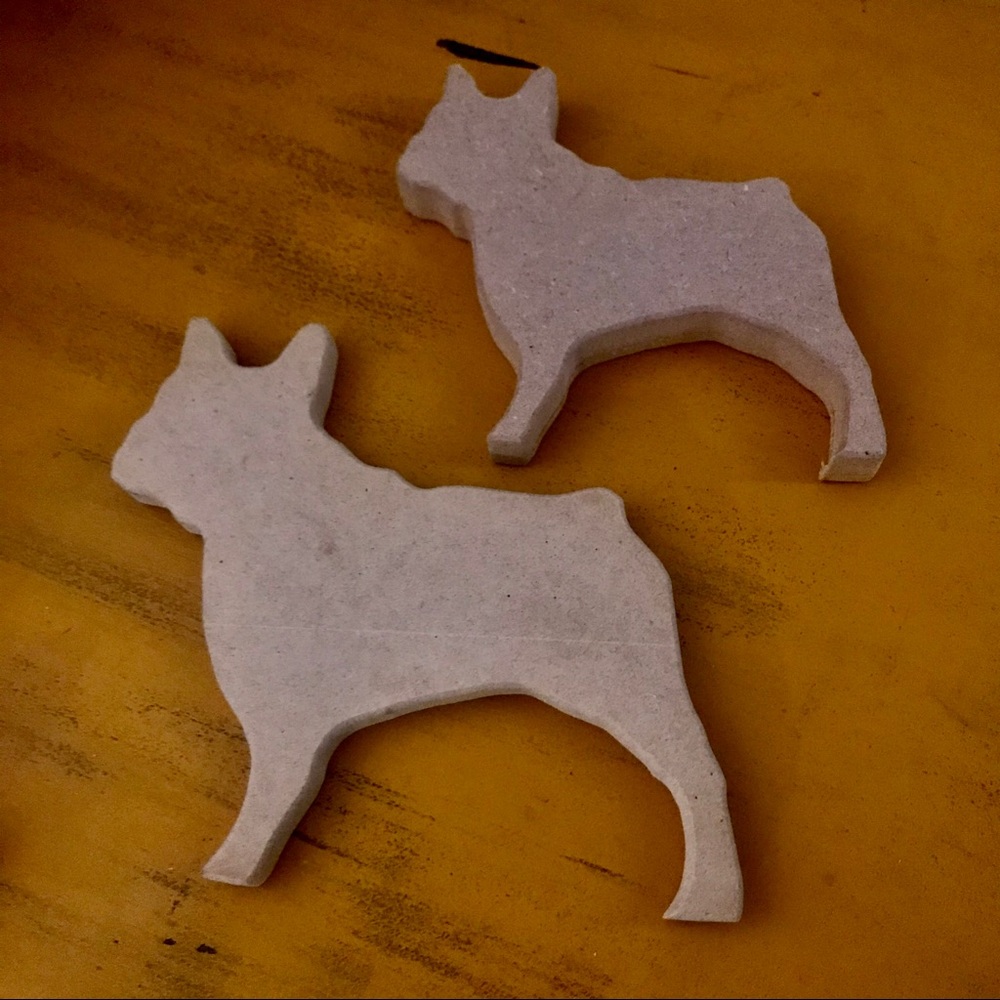 Set of Wooden DYI Frenchies/Boston Terriers